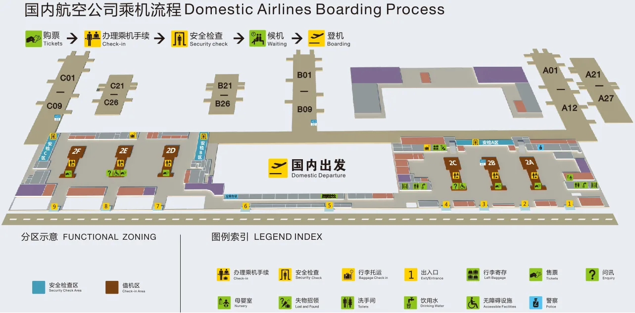 Jiangbei Airport Terminal 2 Floormap
