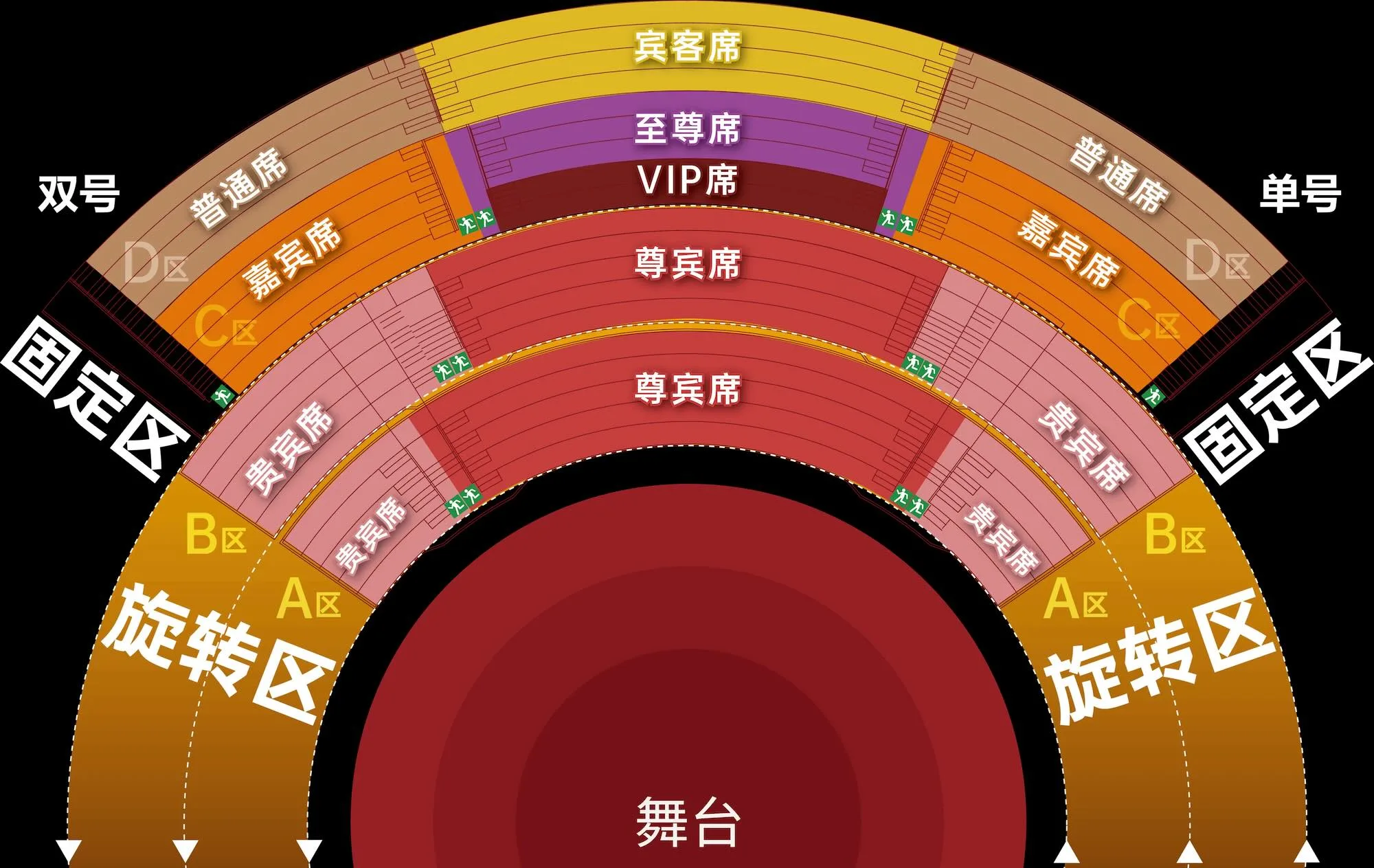 Chongqing 1949 Historical Stage Show Seat Map