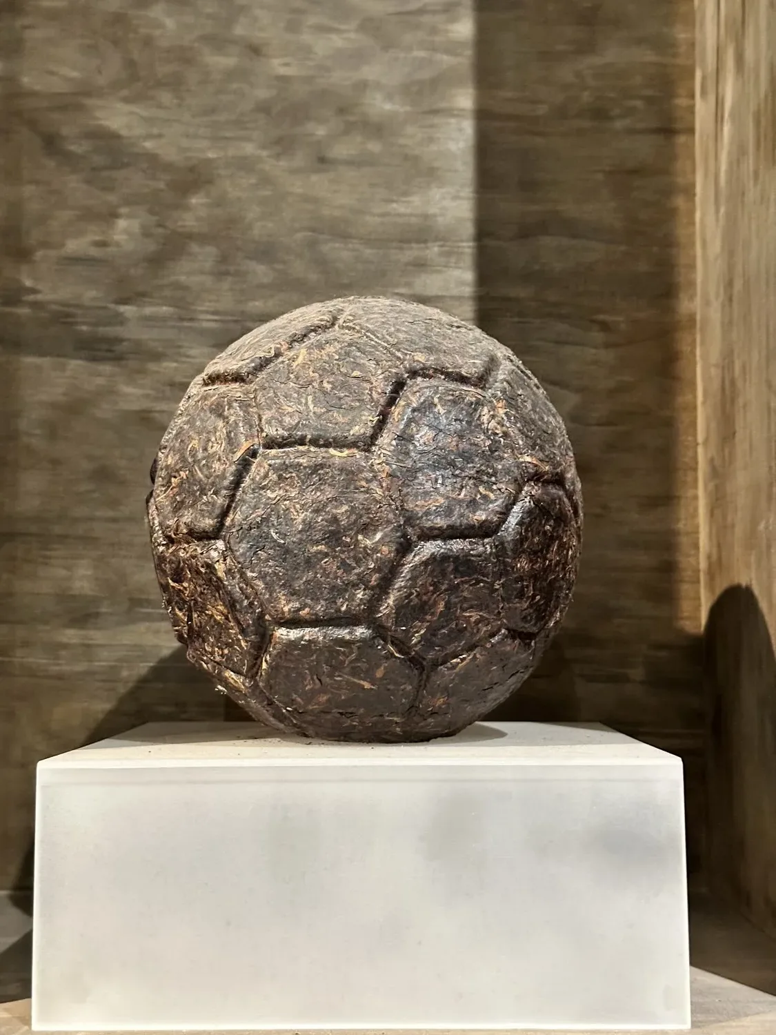 A soccer made by tea